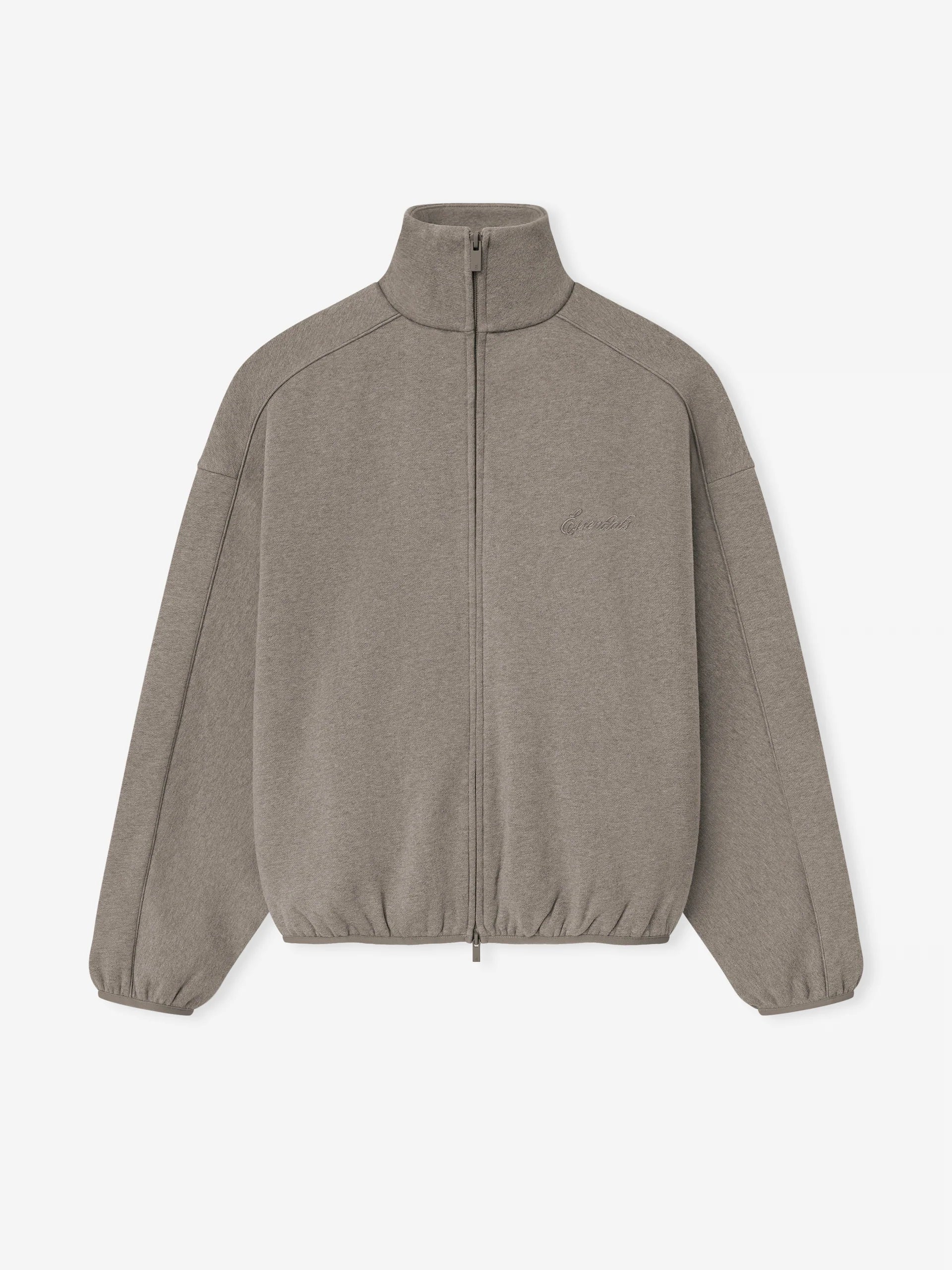 Modern Fleece Track Jacket With Piping