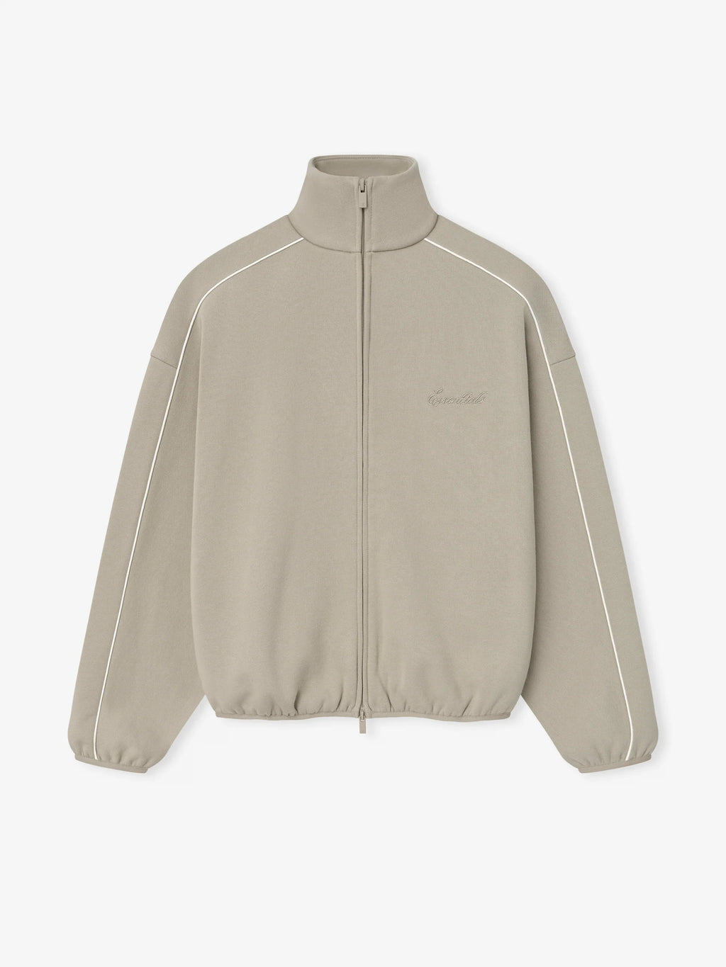 Modern Fleece Track Jacket With Piping