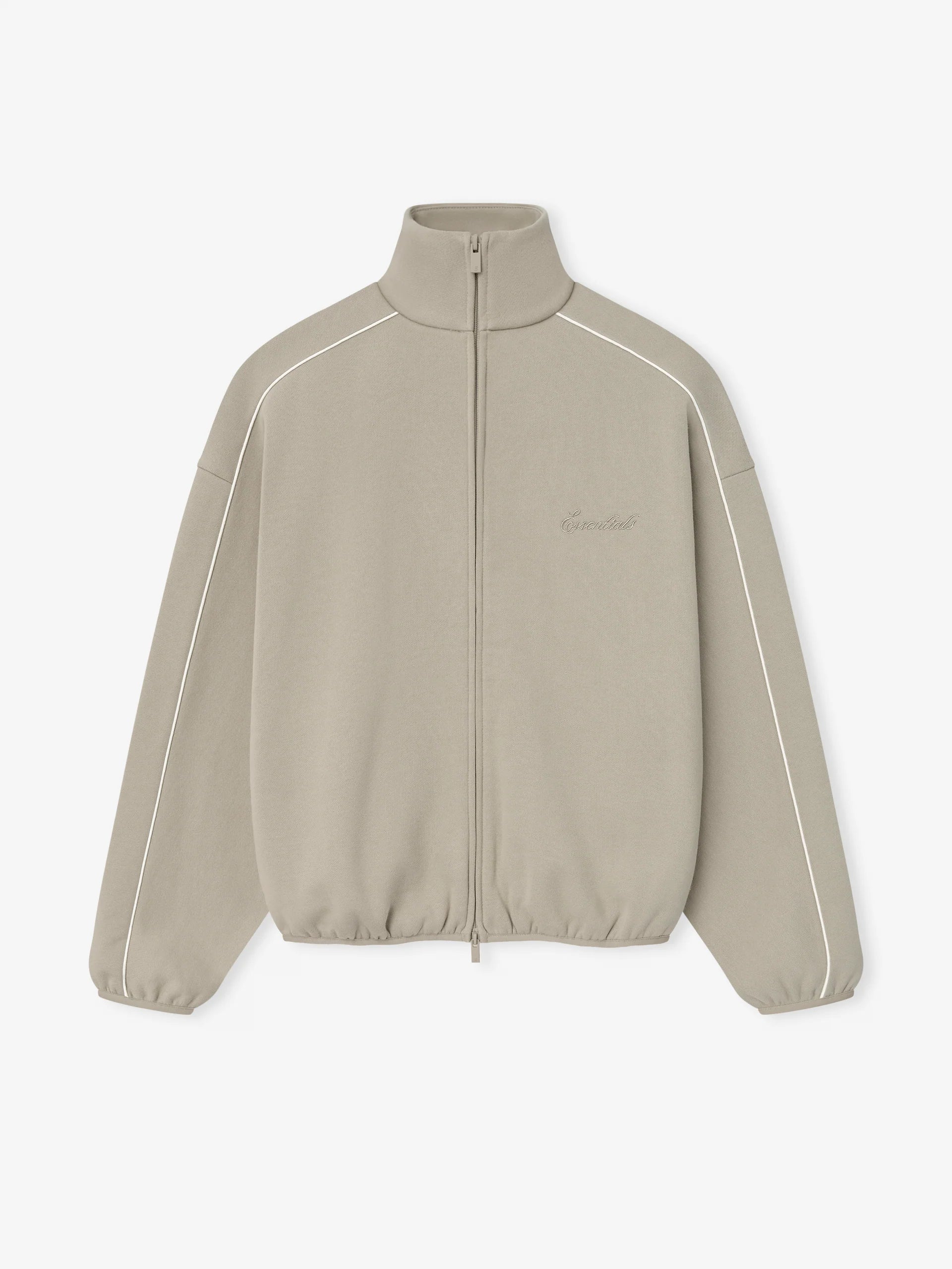 Modern Fleece Track Jacket With Piping
