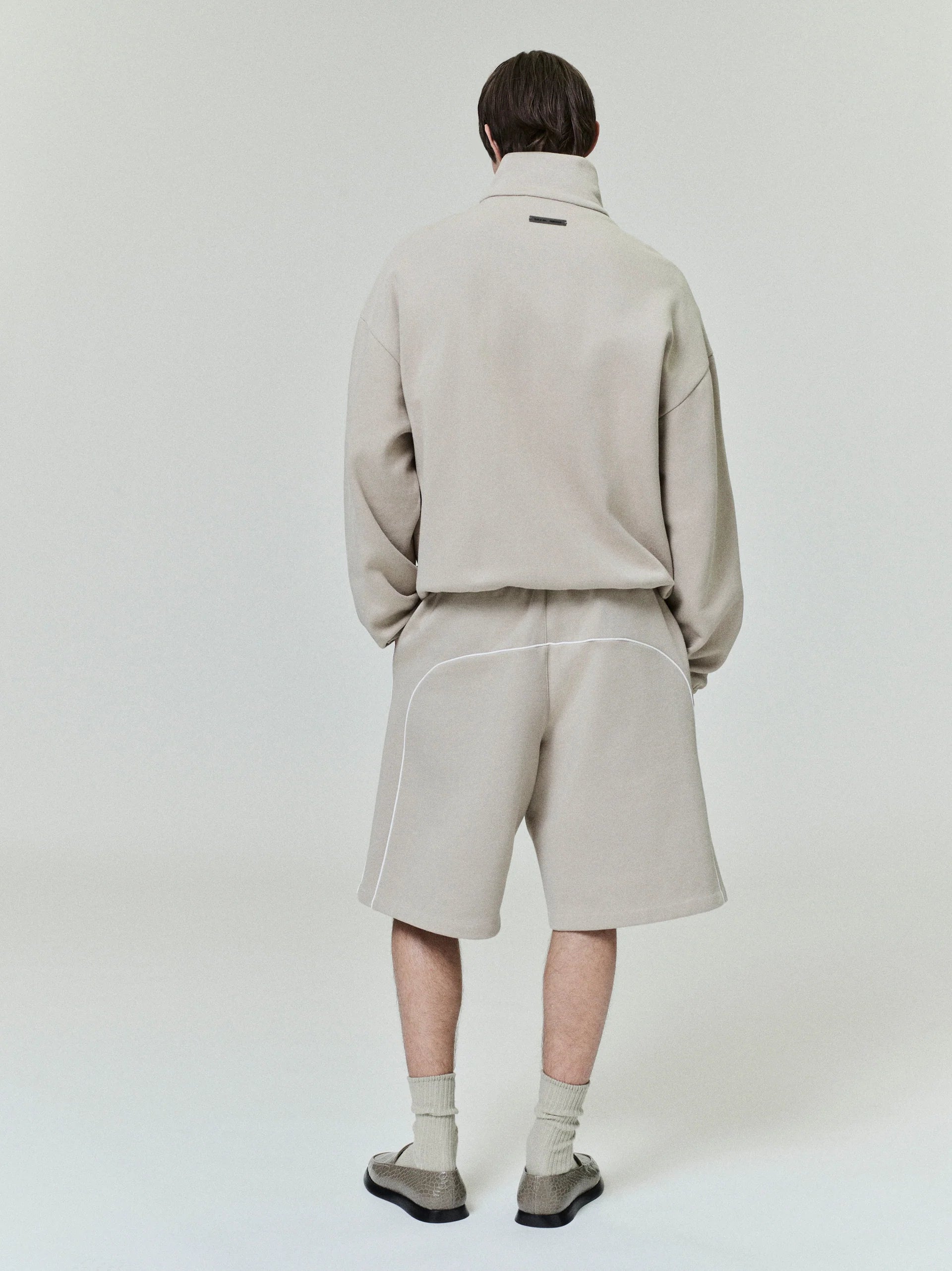 Modern Fleece Track Jacket With Piping